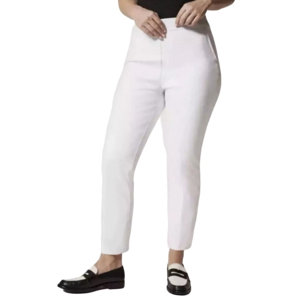 SPANX Elegant White Straight Leg Pants
